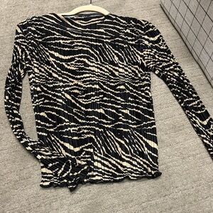 Rails Zebra Print Long Sleeve Top